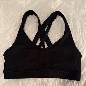 Lululemon Athletica Black Cross-Back Sports Bra